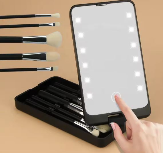 Miniatura 2 de Espejo con luz LED juego de brochas